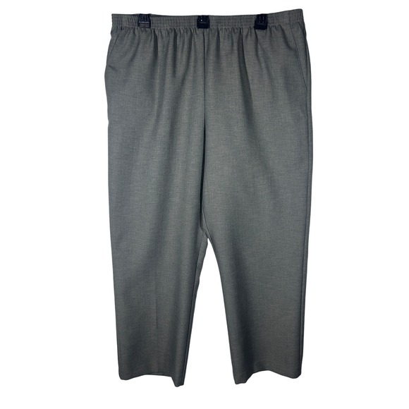 Alfred Dunner Pants - Alfred‎ Dunner Classics Gray Elastic Waist Pull On Dress Pants Size 16 NEW